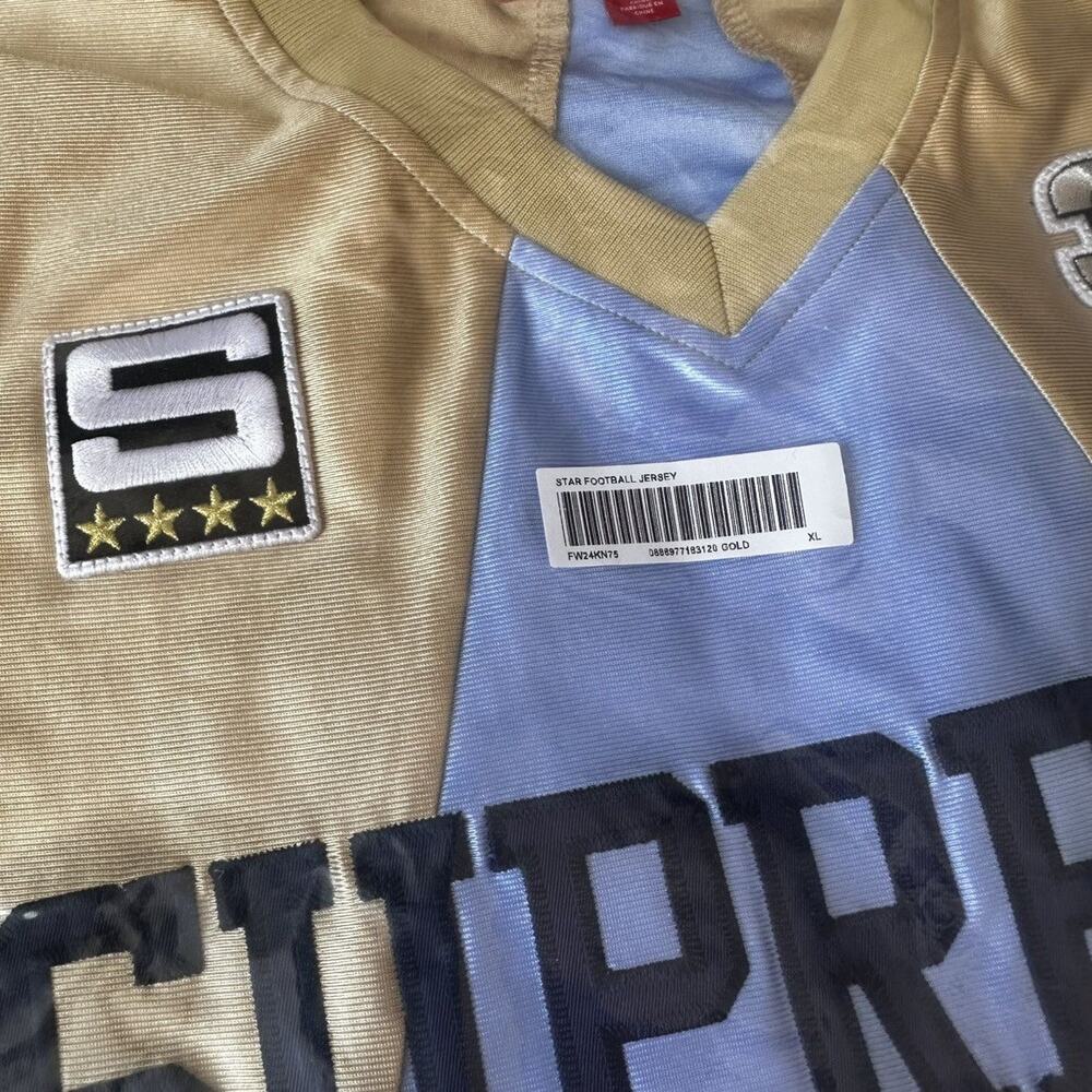 Supreme Star Football Jersey Gold – Size XL – Brand New - Picture 2 of 7